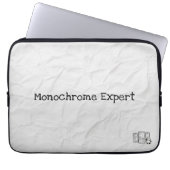 Monochrome Expert Elektronicatas Laptop Sleeve (Voorkant)