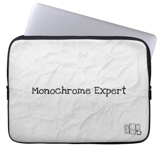 Monochrome Expert Elektronicatas Laptop Sleeve (Voorkant)