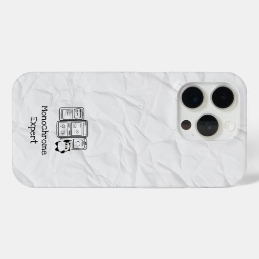 Monochrome Expert iPhone Case (Achterkant (horizontaal))