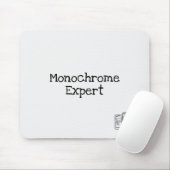 Monochrome Expert Mousepad voor UX-ontwerpers Muismat (Met muis)