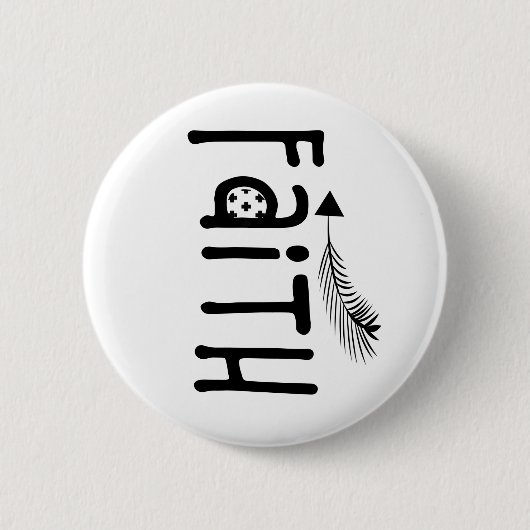 Monochrome Faith Tribal Arrow Ronde Button 5,7 Cm (Voorkant)