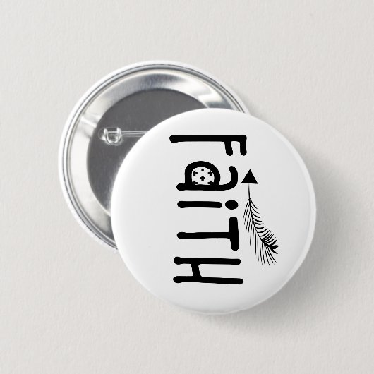 Monochrome Faith Tribal Arrow Ronde Button 5,7 Cm (Voorkant /achterkant)