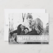 Monochrome Feestdagen | Fotoprogramma's voor zwart Feestdagenkaart (Voorkant)