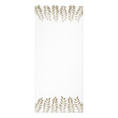 Monochrome Fern Woodland Wedding Menu (Achterkant)