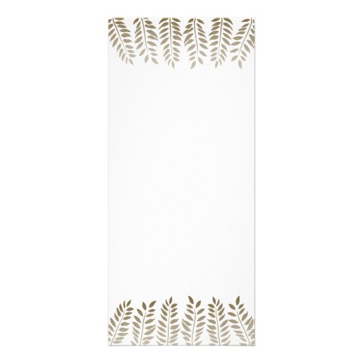 Monochrome Fern Woodland Wedding Menu (Achterkant)