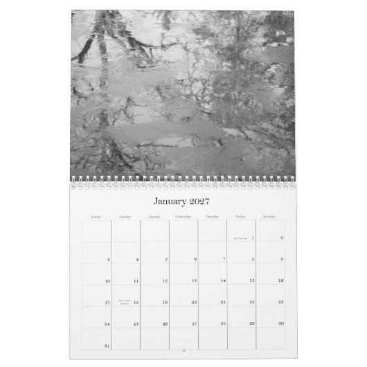 Monochrome Fine Art Photo Calendar Kalender (Jan 2027)