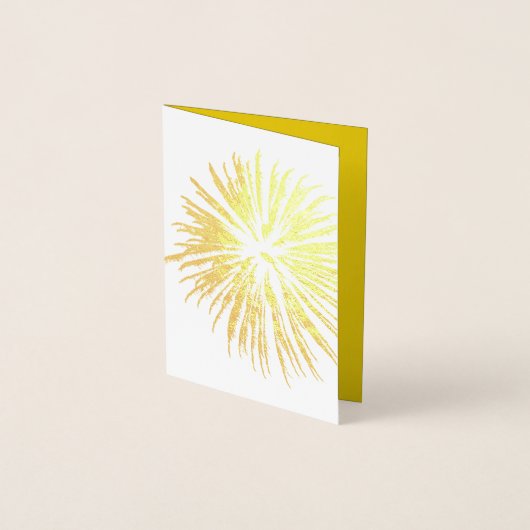 Monochrome Fireworks Silhouette Folie Kaarten (Voorkant)