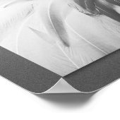 Monochrome Flamingo Feathers Printable Art Poster (Hoek)