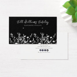 Monochrome Floral ・ Kaart voor het oormerken van h