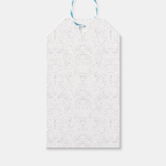 Monochrome Floral Pattern – Elegant Seamless Art Cadeaulabel (Voorkant)