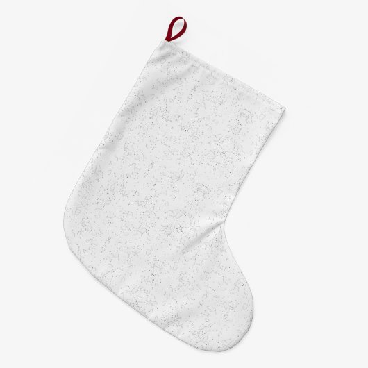 Monochrome Floral Pattern – Elegant Seamless Art Grote Kerstsok (Voorkant (Hangend))