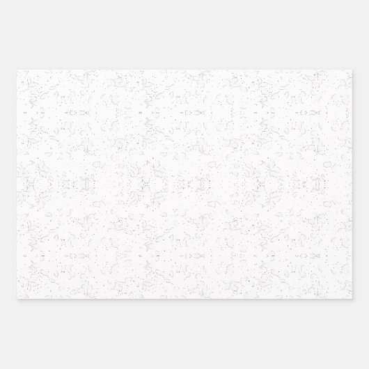 Monochrome Floral Pattern – Elegant Seamless Art Inpakpapier Vel (Voorkant 2)
