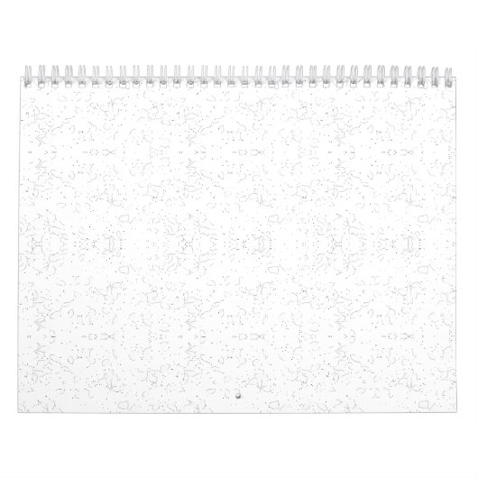 Monochrome Floral Pattern – Elegant Seamless Art Kalender (Hoes)