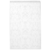 Monochrome Floral Pattern – Elegant Seamless Art Kalender (Hoes)