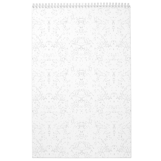 Monochrome Floral Pattern – Elegant Seamless Art Kalender (Hoes)