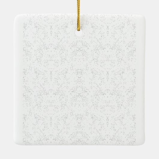 Monochrome Floral Pattern – Elegant Seamless Art Keramisch Ornament (Achterkant)