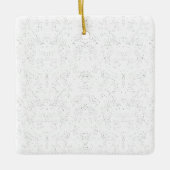 Monochrome Floral Pattern – Elegant Seamless Art Keramisch Ornament (Voorkant)