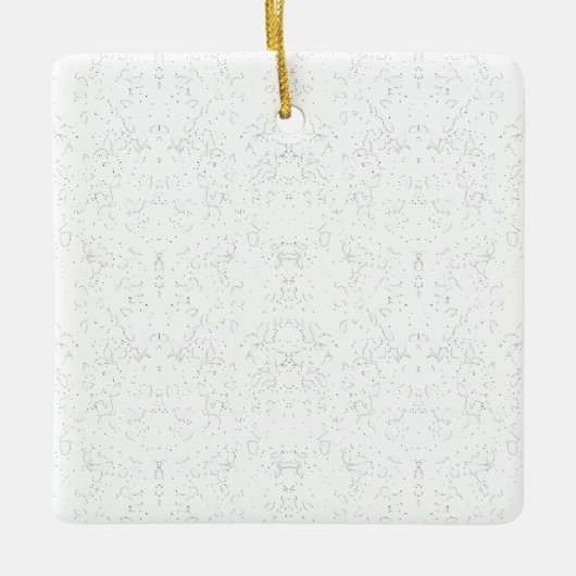 Monochrome Floral Pattern – Elegant Seamless Art Keramisch Ornament (Voorkant)