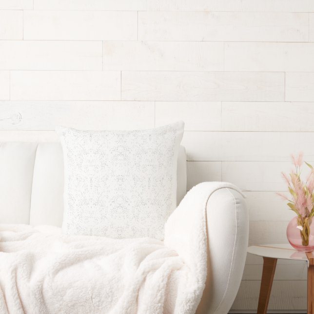 Monochrome Floral Pattern – Elegant Seamless Art Kussen (Bank)