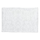 Monochrome Floral Pattern – Elegant Seamless Art Kussensloop (Achterkant)