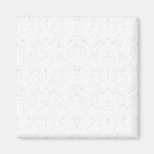 Monochrome Floral Pattern – Elegant Seamless Art Magneet (Voorkant)