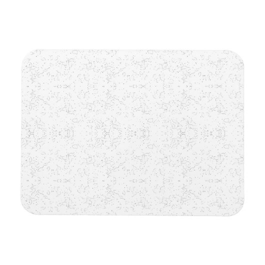 Monochrome Floral Pattern – Elegant Seamless Art Magneet (Horizontaal)
