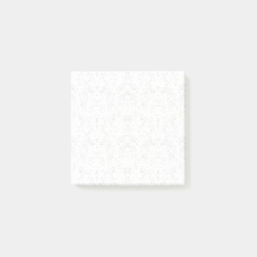 Monochrome Floral Pattern – Elegant Seamless Art Post-it® Notes (Voorkant)