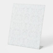 Monochrome Floral Pattern – Elegant Seamless Art Reclamebord Met Voetstuk (Voorkant)