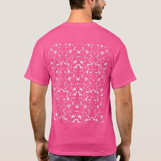 Monochrome Floral Pattern – Elegant Seamless Art T-shirt (Achterkant)