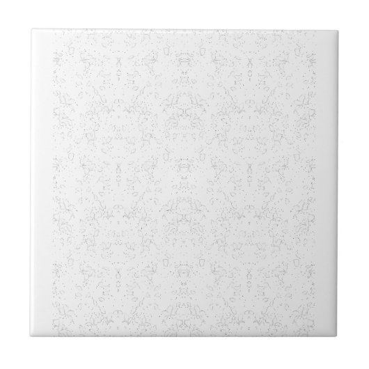 Monochrome Floral Pattern – Elegant Seamless Art Tegeltje (Voorkant)