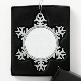 Monochrome Floral Pattern – Elegant Seamless Art Tin Sneeuwvlok Ornament