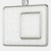 Monochrome Floral Pattern – Elegant Seamless Art Verzilverd Omlijst Ornament (Links)