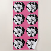 Monochrome Floral Repeat Strandlaken (Voorkant)