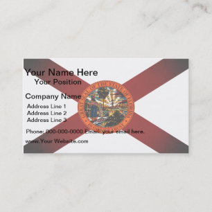 Monochrome Florida Flag Visitekaartje