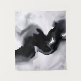 Monochrome Flow: Zwart-wit kunst Wandkleed
