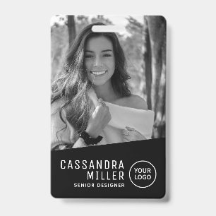 Monochrome foto aangepaste werknemers-ID Badge