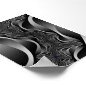 Monochrome Fractale Lint in Oneindige Diepte Poster (Hoek)