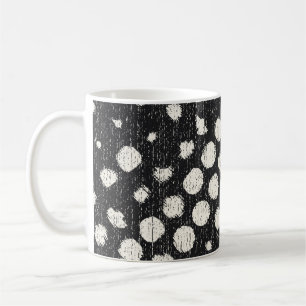 Monochrome gebroken Stippen geborsteld gestructure Koffiemok