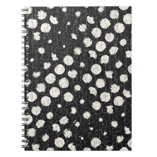 Monochrome gebroken Stippen geborsteld gestructure Notitieboek (Voorkant)