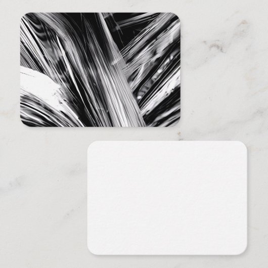 Monochrome geest: zwart-wit kunst visitekaartje (Voorkant / Achterkant)