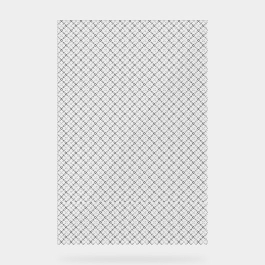 Monochrome Geometric Texture|Seamless Diamond Look Acryl Bord (Voorkant)