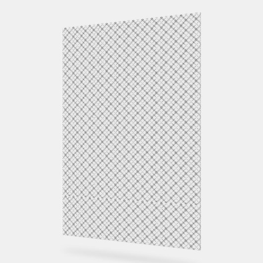 Monochrome Geometric Texture|Seamless Diamond Look Acryl Bord (Hoek)