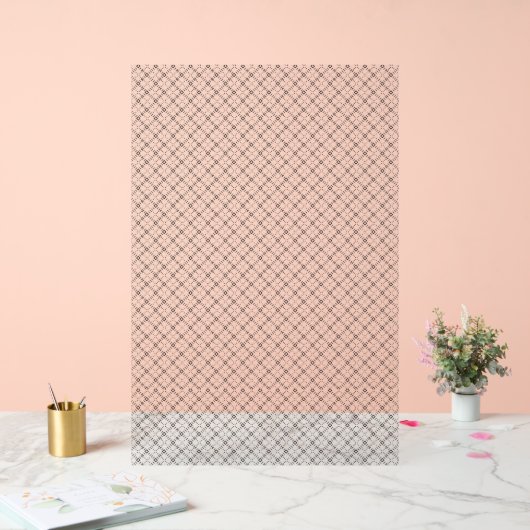 Monochrome Geometric Texture|Seamless Diamond Look Acryl Bord (Huwelijk)