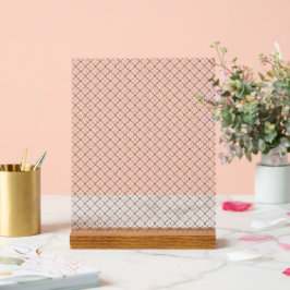 Monochrome Geometric Texture|Seamless Diamond Look Acryl Bord