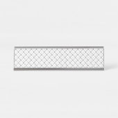 Monochrome Geometric Texture|Seamless Diamond Look Bureau Naambordje (Voorkant)