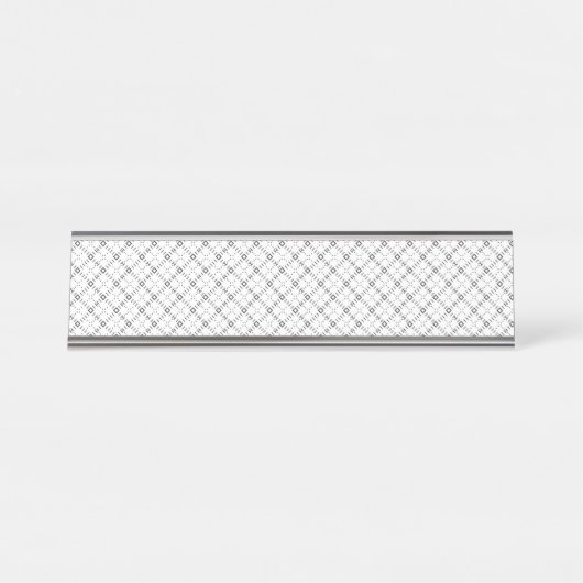 Monochrome Geometric Texture|Seamless Diamond Look Bureau Naambordje (Voorkant)