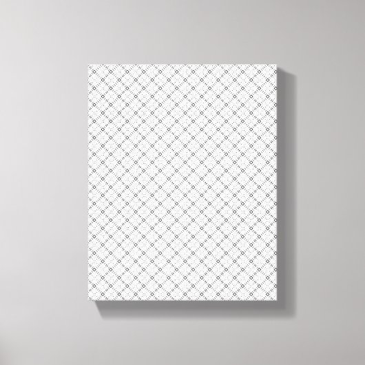 Monochrome Geometric Texture|Seamless Diamond Look Canvas Afdruk (Voorkant)