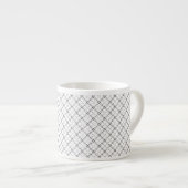 Monochrome Geometric Texture|Seamless Diamond Look Espresso Kop (Voorkant rechts)