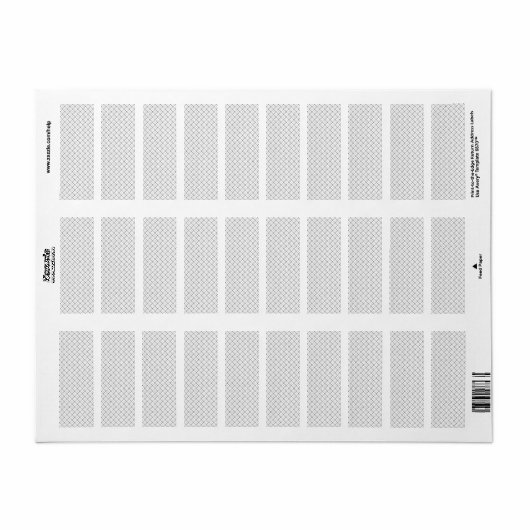 Monochrome Geometric Texture|Seamless Diamond Look Etiket (Full Sheet)