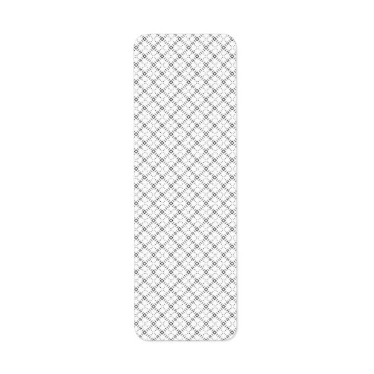 Monochrome Geometric Texture|Seamless Diamond Look Etiket (Voorkant)